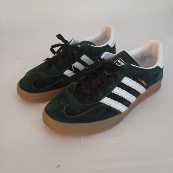 Adidas Gazelle Blue Suede Sneakers Brown Sole Men’s 6.5 Woman's 8 - Picture 13 of 14